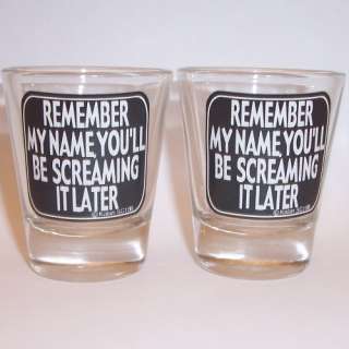 Remember My Name Adult Humor Funny Shot Glass  