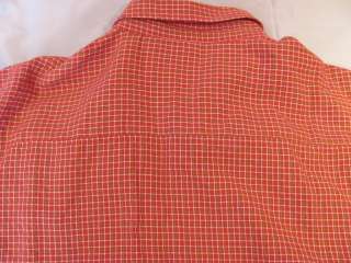 BUGATCHI UOMO PREMIUM MENS XL L/S BRICK RED PLAID SHIRT BEAUTIFUL 