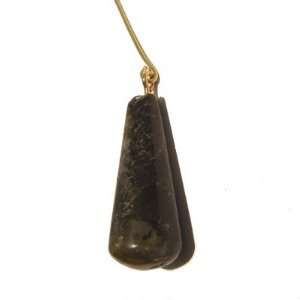 Labradorite Pendulum 01 Crystal Gold Chain Black Stone Flower Dowsing 