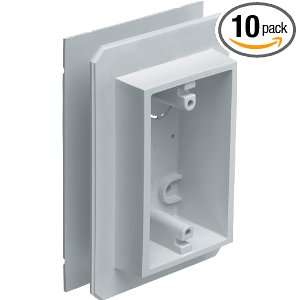   Cubic Inches Weatherproof Flanged Outlet Switch Box, White, 10 Pack