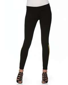 DADDY LONG LEGS BLACK LEGGINGS WITH GOLD ZIPPERS SMALL  