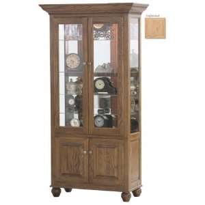  Coastal 49116PLUN Tall, Double Door Curio   Unfinished 