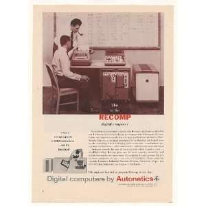   Autonetics Recomp Digital Computer Print Ad (41510): Home & Kitchen