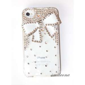   Bling Rhinestone Crysal Full Cover Diamond Case Ipone 4g/4gs Bowknot