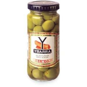Ybarra Salmon Stuffed Manzanilla Olives from Spain (5oz/142g):  