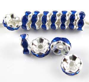 100pcs Deep Beads Acryl Crystal Spacer Beads 8mm ☆f2222  