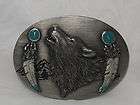 Picture Stone Cut Polished Rock Belt Buckle Vtg Artisan Crafted 