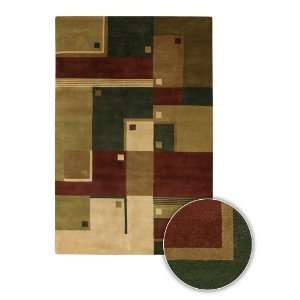   Hand Knotted Tibetan Rug 1358 Multi Boxes 50x76 Home & Kitchen