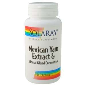  Solaray   Mexican Yam Ext & Adrenal Gland, 100 capsules 
