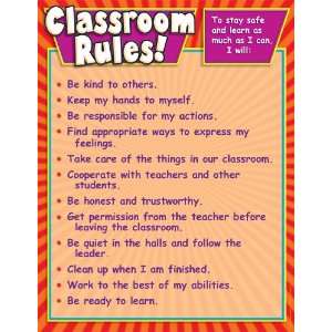  Scholastic TF5876 Classroom Rules! Chart: Office Products