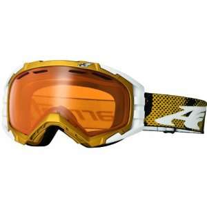 Arnette Gold Adult Mercenary Snow Racing Snowmobile Goggles Eyewear w 