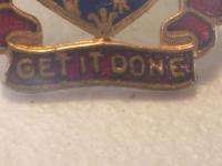 Vintage 110th Engineer Battalion Pin Get It Done  