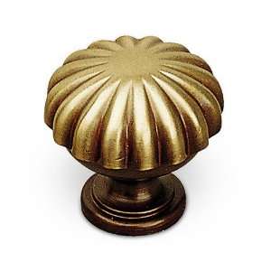   solid brass 1 1/8 diameter grooved antiquated kn