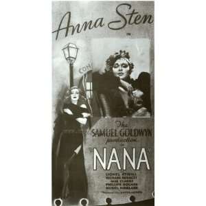 Nana Poster Movie 27x40 Anna Sten Lionel Atwill Richard Bennett 