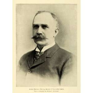  1895 Print Judson Harmon Portrait Ohio Democratic Politician 