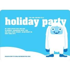 Abominable Snowman Holiday Invitations
