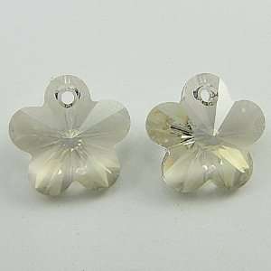   18mm Swarovski crystal flower beads 6744 silver shade: Home & Kitchen