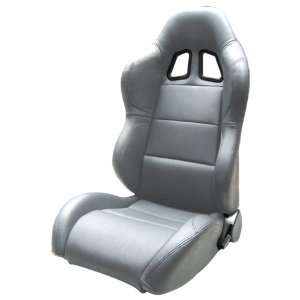 Prestige (Simulated Leather) Euro Racing Seat/Sim Leather/Grey No Logo 