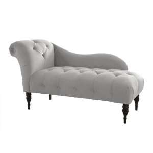 Skyline Furniture Tufted Fainting Sofa, Velvet Light Gray:  