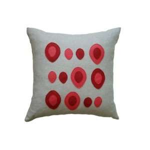 Eggs Applique Pillow Fabric / Color Oatmeal Linen Fabric in Denim/Egg