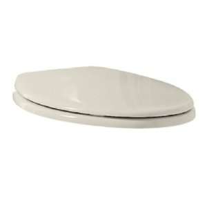 Porcher 70125 00.071 Round Front Slow Close Toilet Seat with Brushed 
