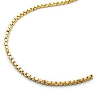    NECKLACE, BOX CHAIN, GOLD PLATED, 70CM, NEW: DE NO: Jewelry