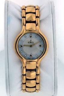 Ebel Beluga Diamond Mother of Pearl Ladies 18k Yellow Gold 26mm Watch 