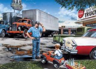  DREAMS   1000 piece puzzle w/art by Dan Hatala   Classic Truck / Car 
