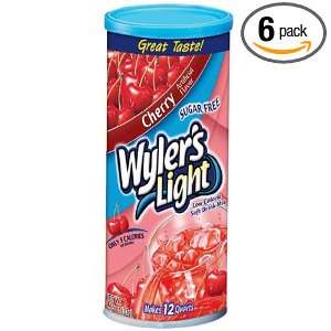Wylers Light Soft Drink Mix, Cherry, 1.16 Ounce (Pack of 6)  