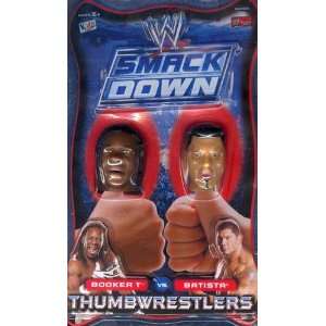    WWE Smack Down Thumbwrestlers Booker T Vs. Batista: Toys & Games