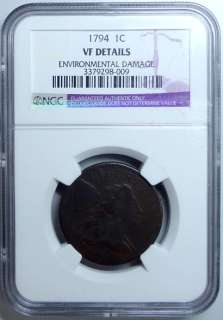1794 LARGE CENT NGC VF  