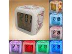 HELLO KITTY Colorful 7 LED Digital Alarm Clock & TEMP  