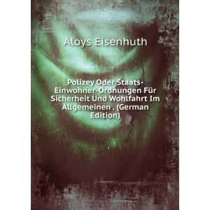   Allgemeinen . (German Edition) (9785875732539) Aloys Eisenhuth Books