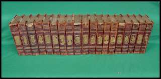 1901 Young Folks library 19 volume set leather Book  
