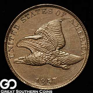 1857 Flying Eagle Cent CHOICE BU++/NEAR GEM BU ** REMARKABLE COIN 