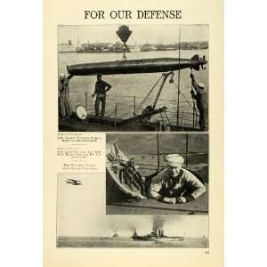  1915 Print WWI Navy Weaponry Torpedo Military Airplanes 