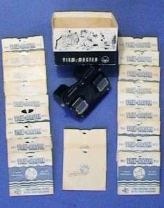   View Master 3 D Viewer w/ Box   Lot of 1940s View Master Reels  