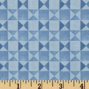  44 Wide Animal Parade Check Light Blue Fabric By The 