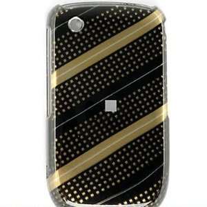  Solid Plastic Phone Design Case Cover Black and Gold 