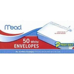  Mead Press It Seal It #10 White Envelopes, 50 Count (6 