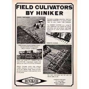  1979 Ad Hiniker Field Cultivators Harrow Farming Equipment 