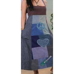   Dead Patchwork Dress Hippie Clothing Recycled: Everything Else