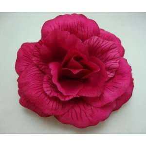  Pink Rose Hair Flower Clip: Beauty