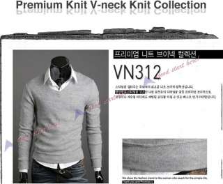   Stylish Knit Fashion Slim Fit V neck Bottoming Knit Sweater  