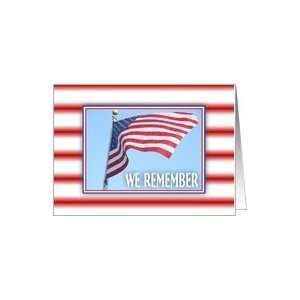  We Remember 911 American Flag Patriotic Card Health 
