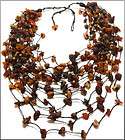 Genuine Raw Baltic Amber 15 Line Necklace Mixed Color ~