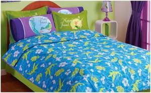   Girls Blue Green Tinker Bell Comforter Bedding Sheet Set Full 8 Pieces