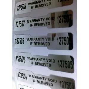 100 Silver Dogbone High Security Tamper Evident Warning Warranty Void 