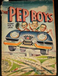 1954 vintage PEP BOYS CATALOG car+bicycles+radio+  