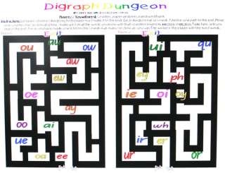 Printable Resource End Blends & Digraph Spelling Games  